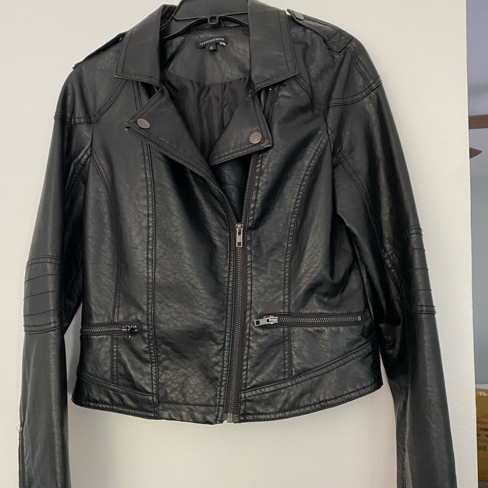 Twenty Four Seven Jrs Faux Leather Jacket